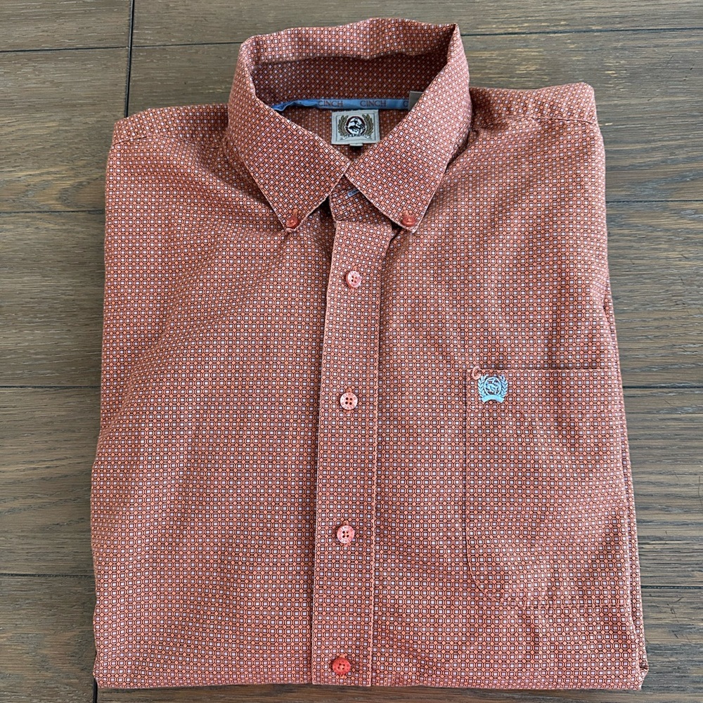 Cinch long sleeve Men's Rust‎ Button-Down Shirt